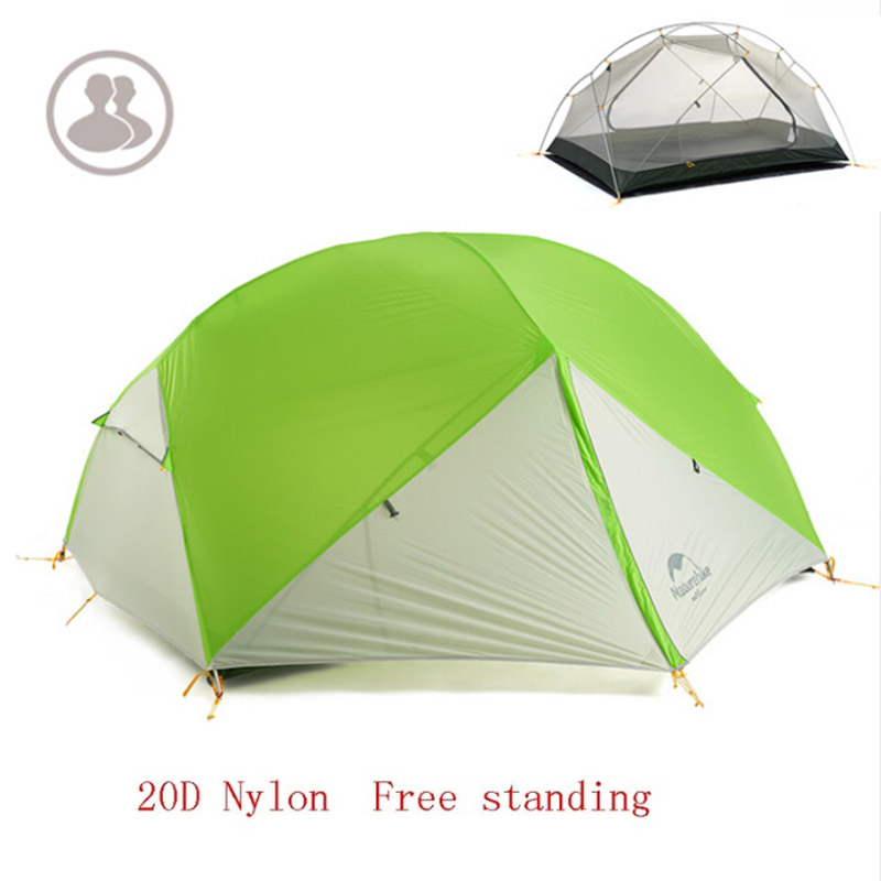 Goat 20D Nylon Fabic Double Layer Waterproof Outdoor Hiking Camping Tents 2 persons Ultralight Beach tent